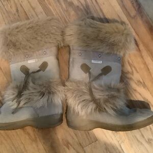 Tecnica Tan Fur Winter Boots vintage